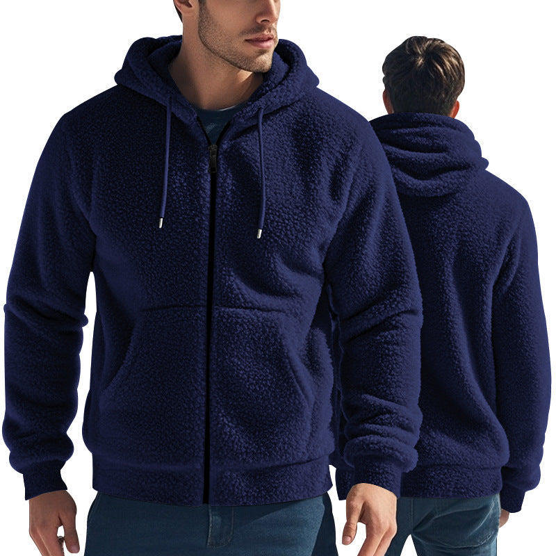 Veste à capuche en polaire pour hommes avec poches pratiques et coupe moderne Chic und Stil