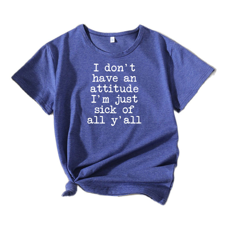 T-shirt attitude statement détendu pour femmes Chic und Stil