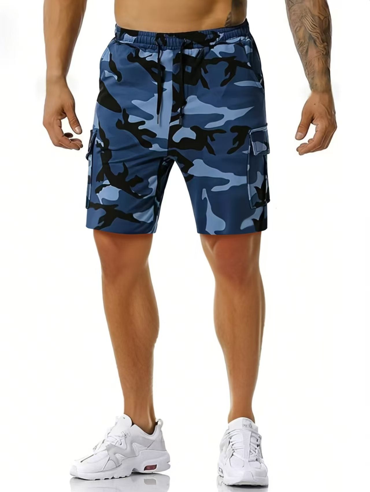 Shorts cargo pour hommes avec des poches latérales pratiques et une taille élastique Chic und Stil