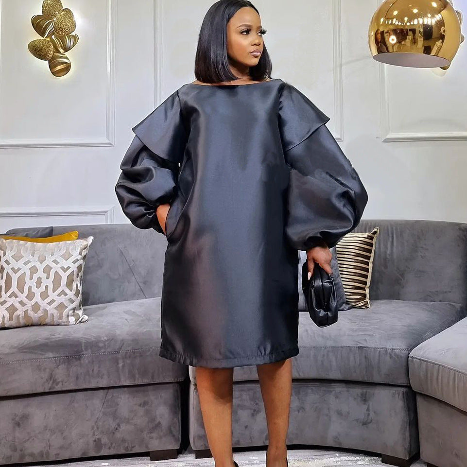 Robe élégante pour femmes avec des manches volumineuses et fluides Chic und Stil