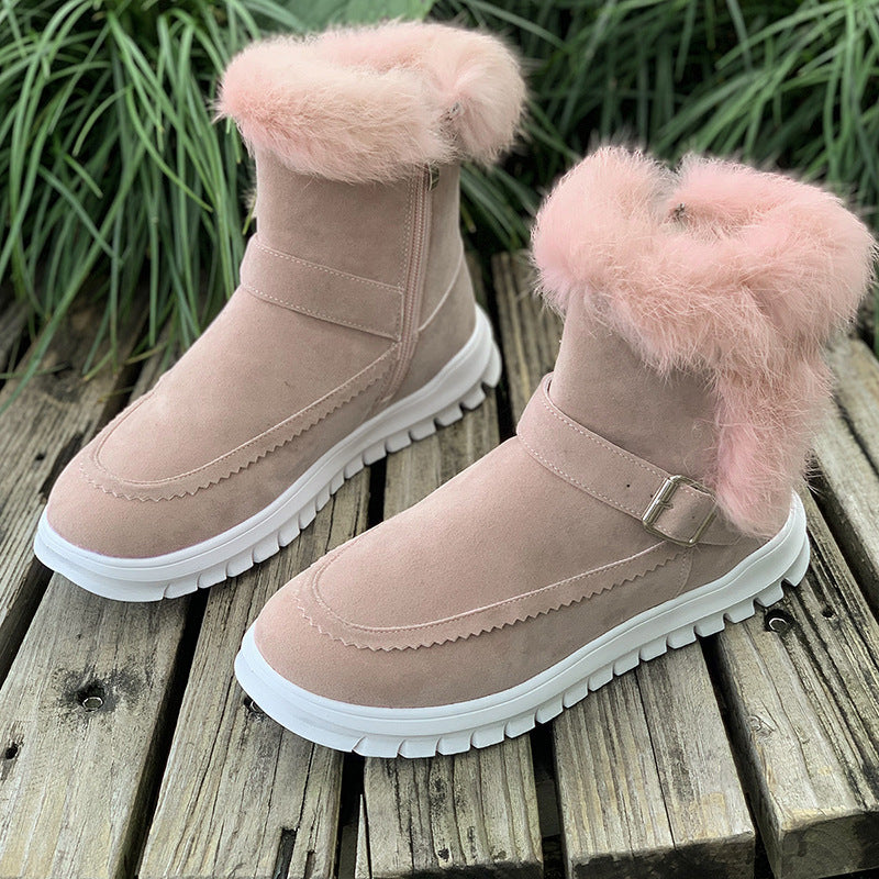 Bottes à doublure chaude pour femmes avec garniture en fourrure tendance Chic und Stil