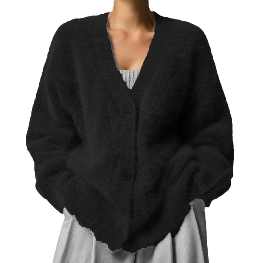 Cardigan femme moelleux avec fermeture à boutons et coupe ample Chic und Stil