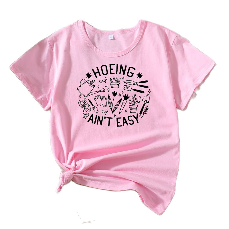 T-shirt humor de jardin décontracté pour dames Chic und Stil