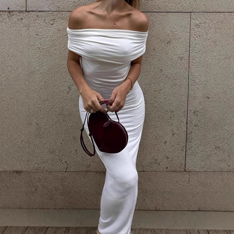 Robe de soirée élégante et cintrée pour femmes avec décolleté sans épaule Chic und Stil