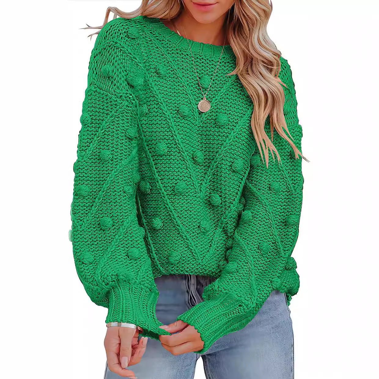 Pull en tricot stylé pour femmes avec motif 3D texturé Chic und Stil