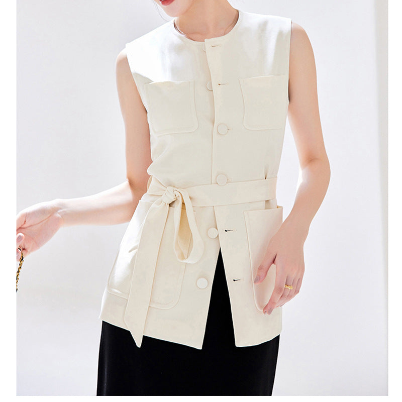 Gilet utilitaire cropped contemporain pour femmes Chic und Stil