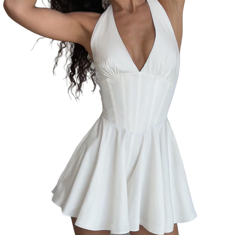 Robe mini A-ligne à décolleté halter Chic und Stil