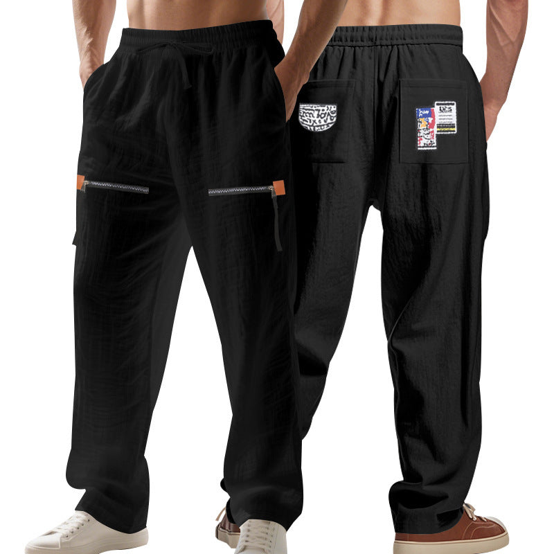 Pantalon cargo confortable pour hommes avec poches fonctionnelles et taille élastique Chic und Stil