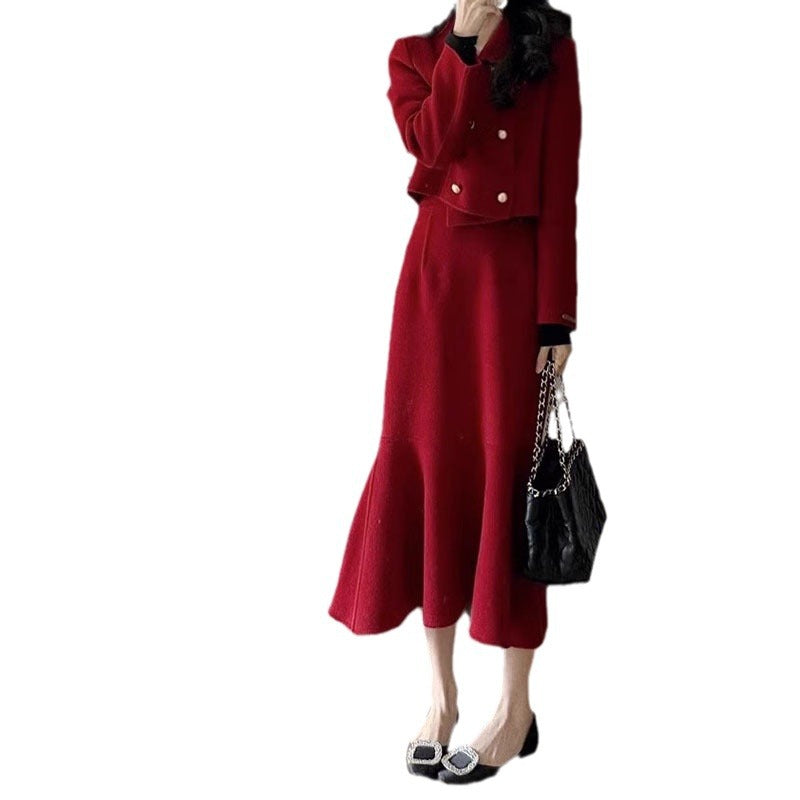 Robe midi longue à manches longues élégante pour femmes Chic und Stil