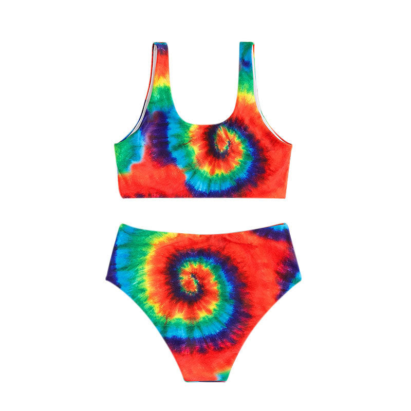 Dames Batik Taille haute Bikini Set Chic und Stil
