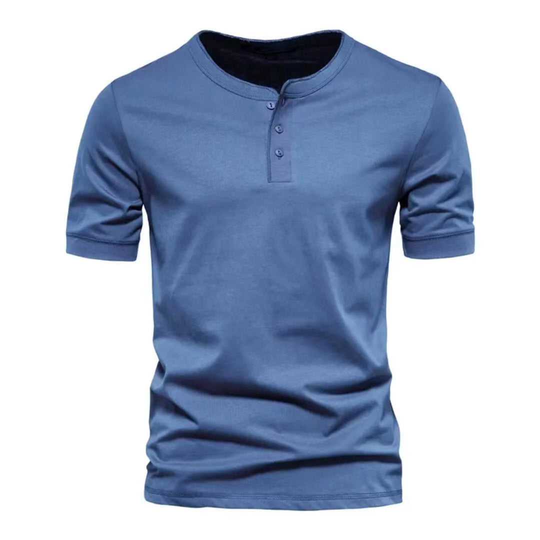 Hommes chemise décontractée à manches courtes avec patte de boutonnage Chic und Stil