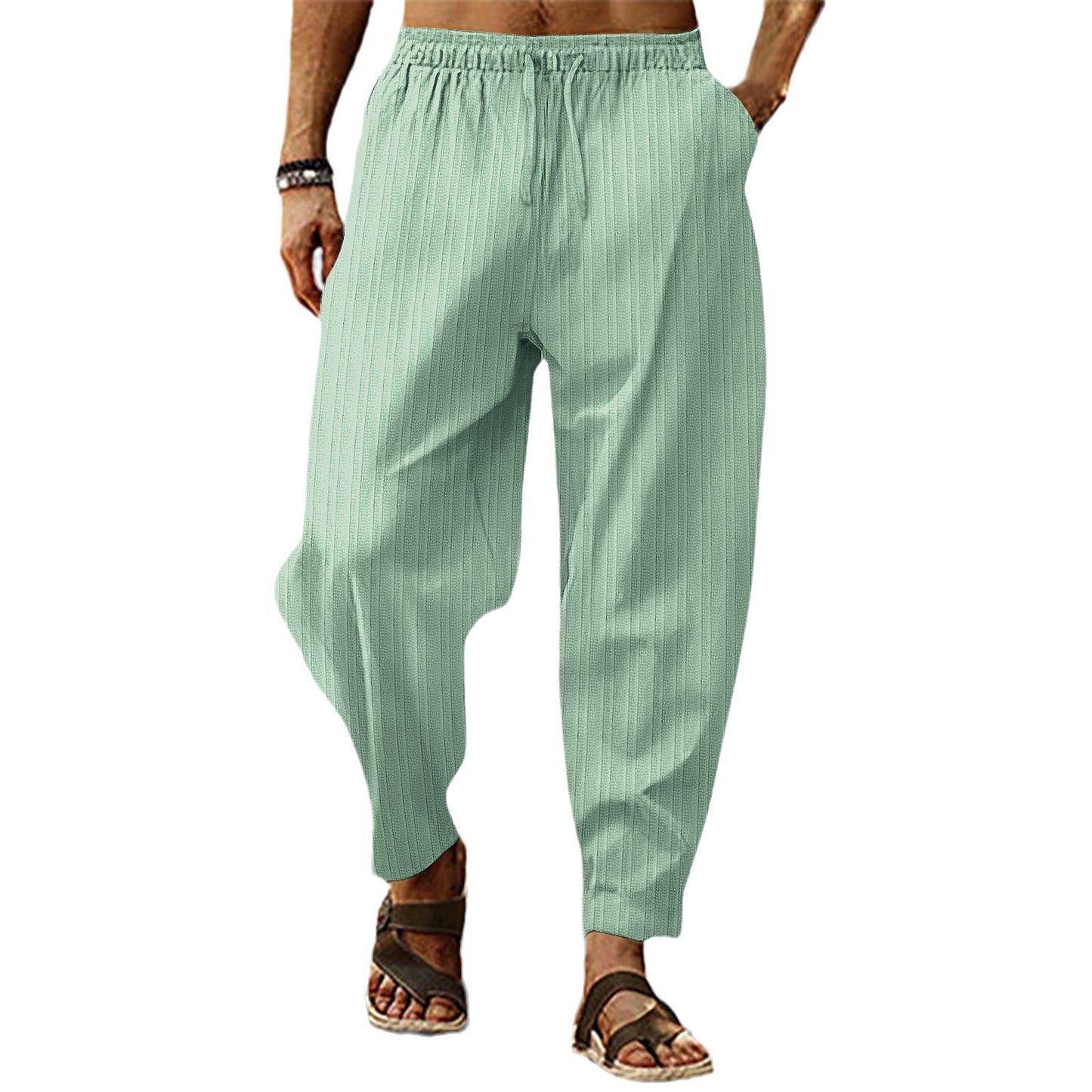 Pantalon à rayures fines décontracté pour hommes Chic und Stil