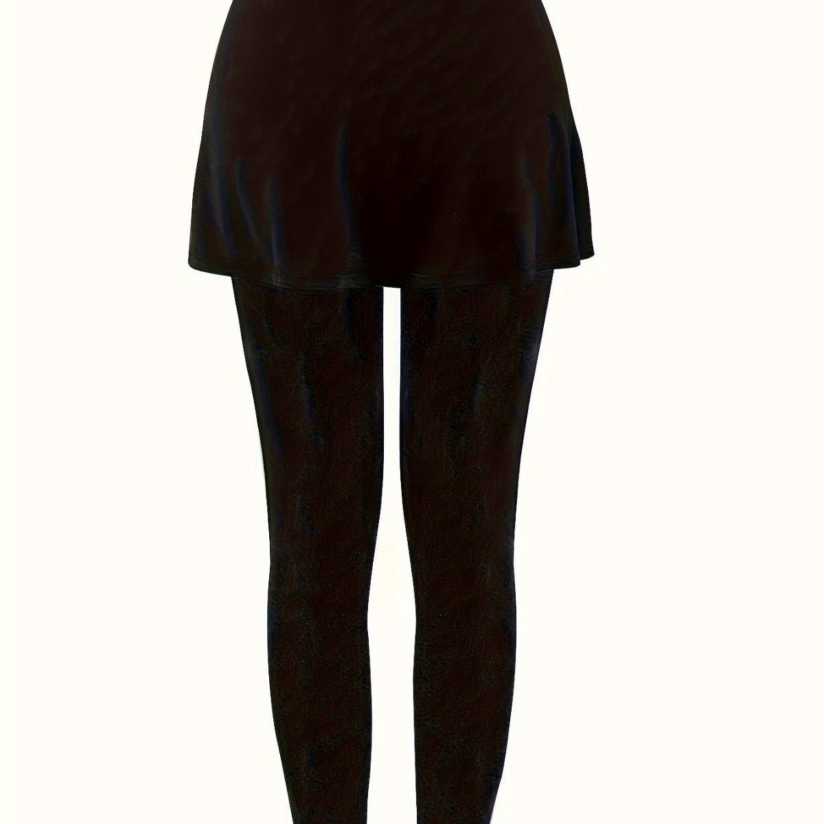 Leggings pour femmes avec une doublure semblable à une jupe et taille haute Chic und Stil