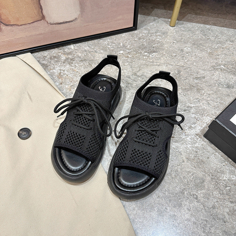 Sandales de loisirs respirantes pour femmes avec tige élastique et semelle antidérapante Chic und Stil