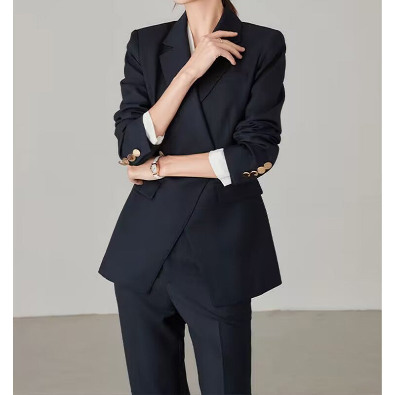 Veste de bureau pour femmes à double boutonnage ajustée Chic und Stil