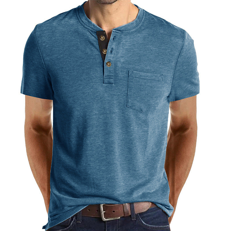 Chemise Henley à manches courtes pour hommes avec détail de poche Chic und Stil