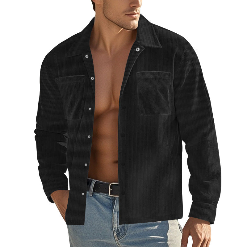 Veste en corduroy pour hommes avec poches poitrine pratiques et design structuré Chic und Stil