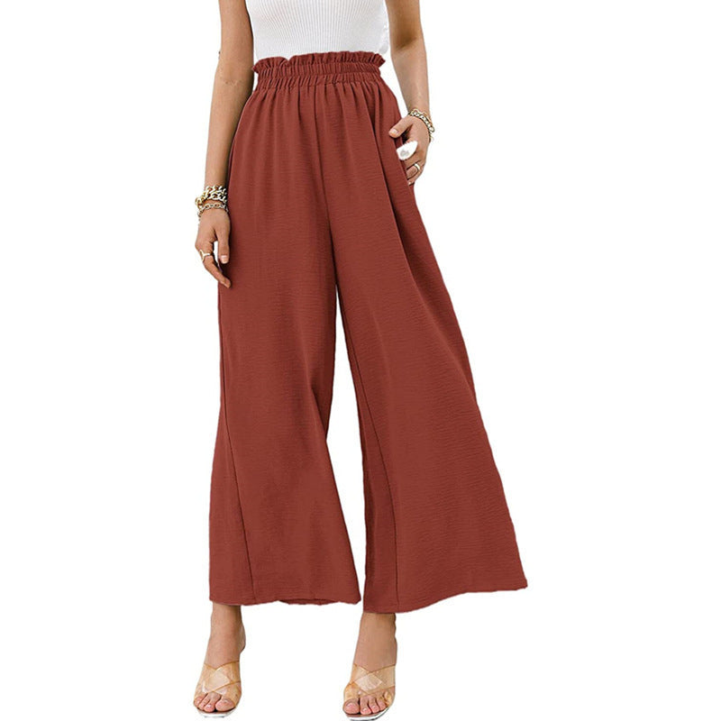 Pantalons à jambes larges avec taille élastique pour femmes Chic und Stil