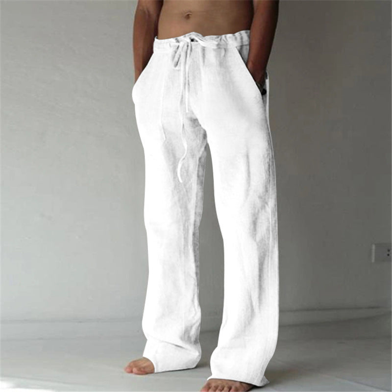 Casual linen trousers for men with elastic waistband Chic und Stil