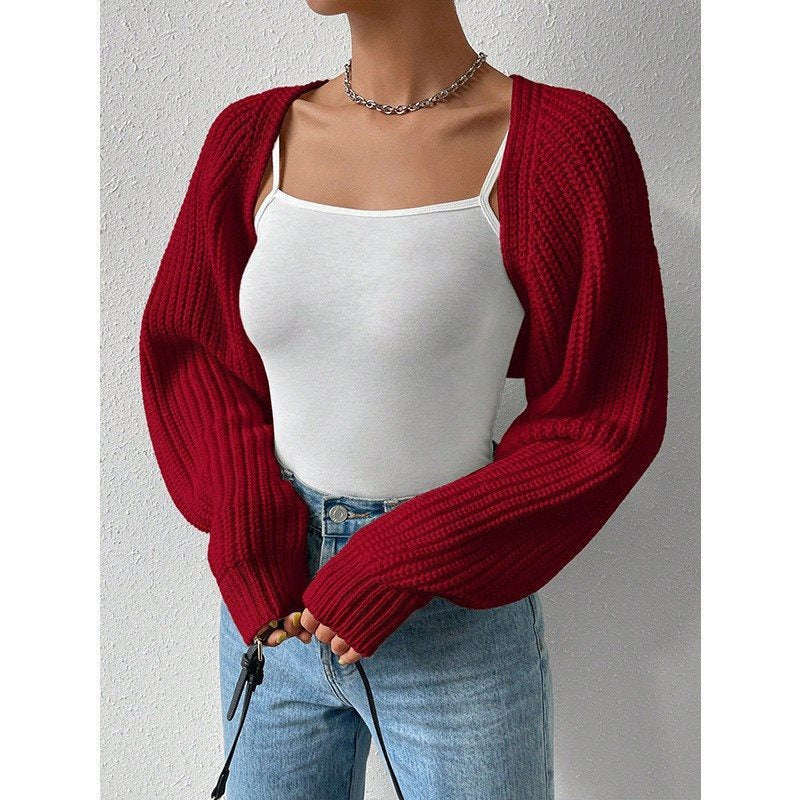 Cardigan en tricot décontracté pour femmes avec devant ouvert et manches longues Chic und Stil