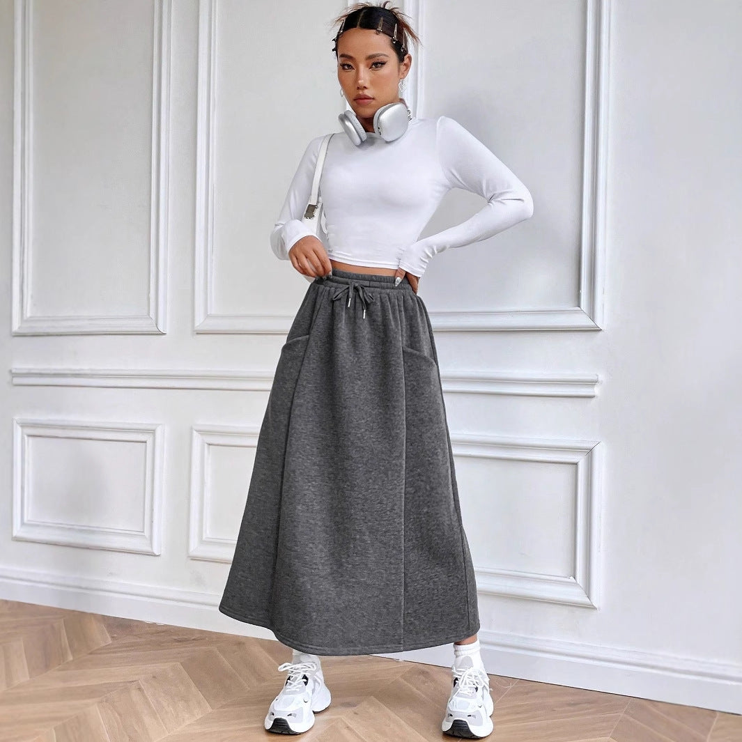 Jupe maxi sportive pour femmes avec poches pratiques et taille élastique Chic und Stil
