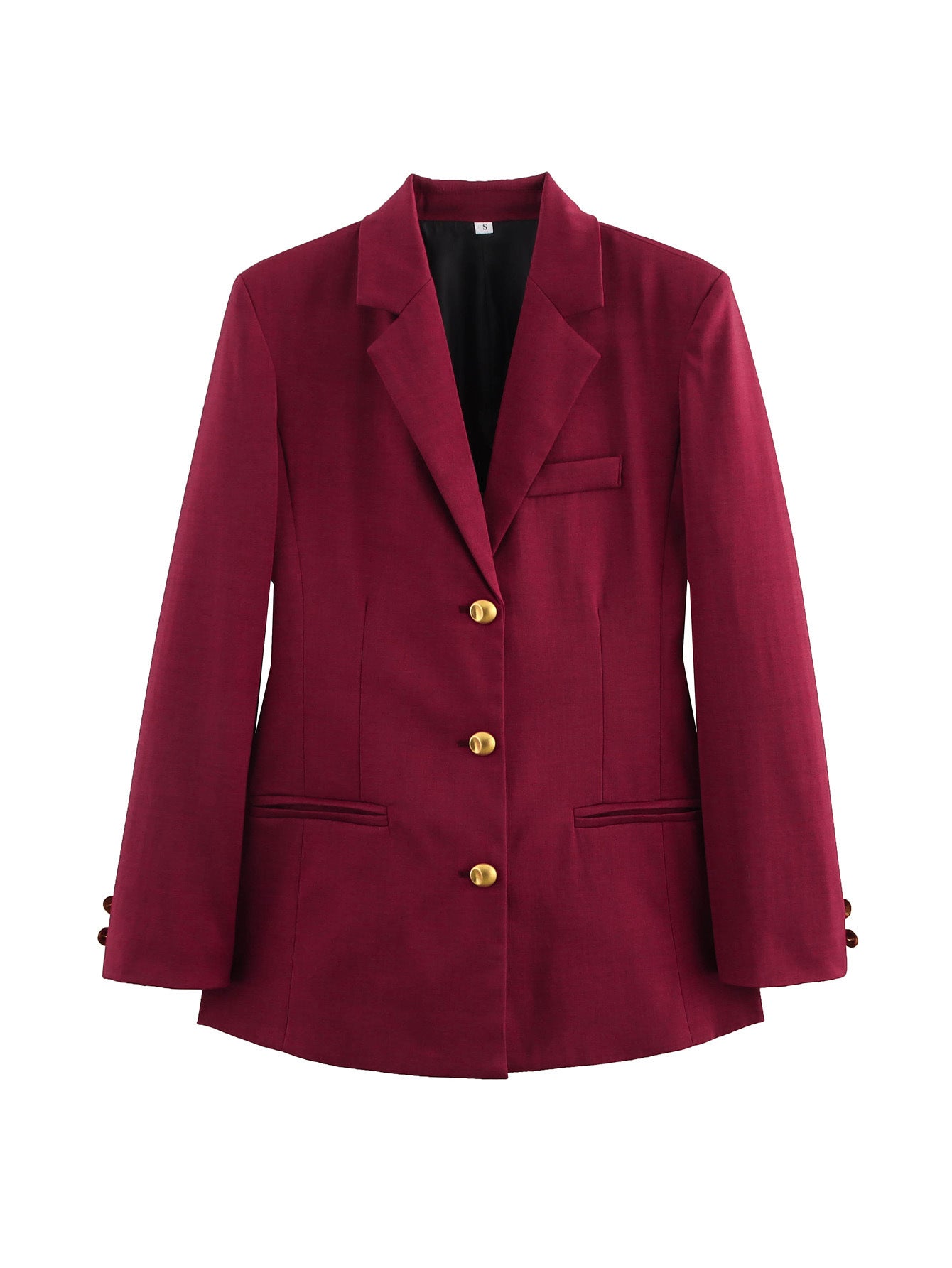Blazer à carreaux pour femmes avec boutons dorés et poches pratiques Chic und Stil