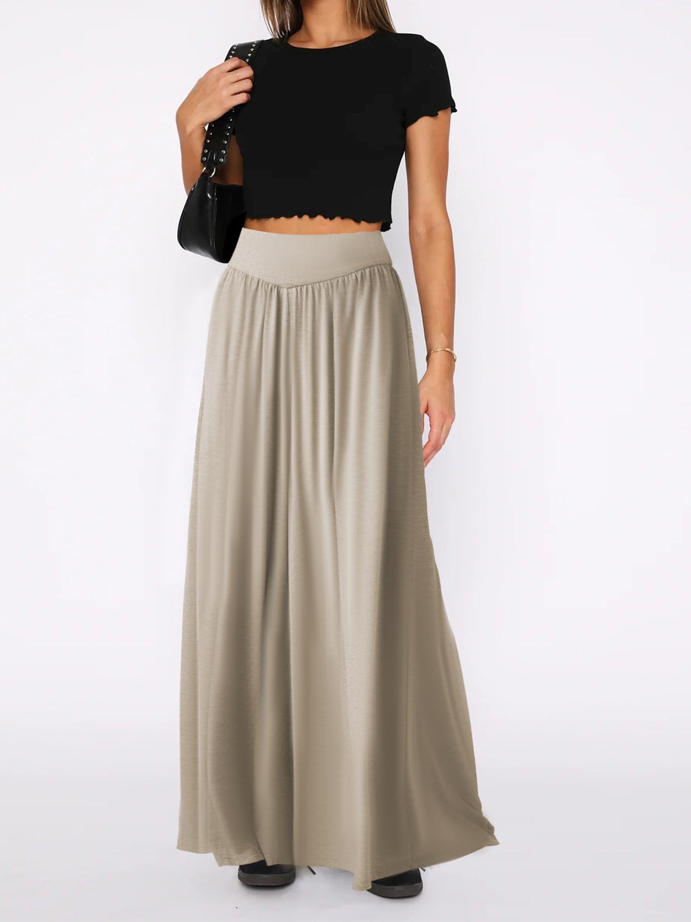 Jupe maxi femme avec ceinture élastique et coupe fluide Chic und Stil