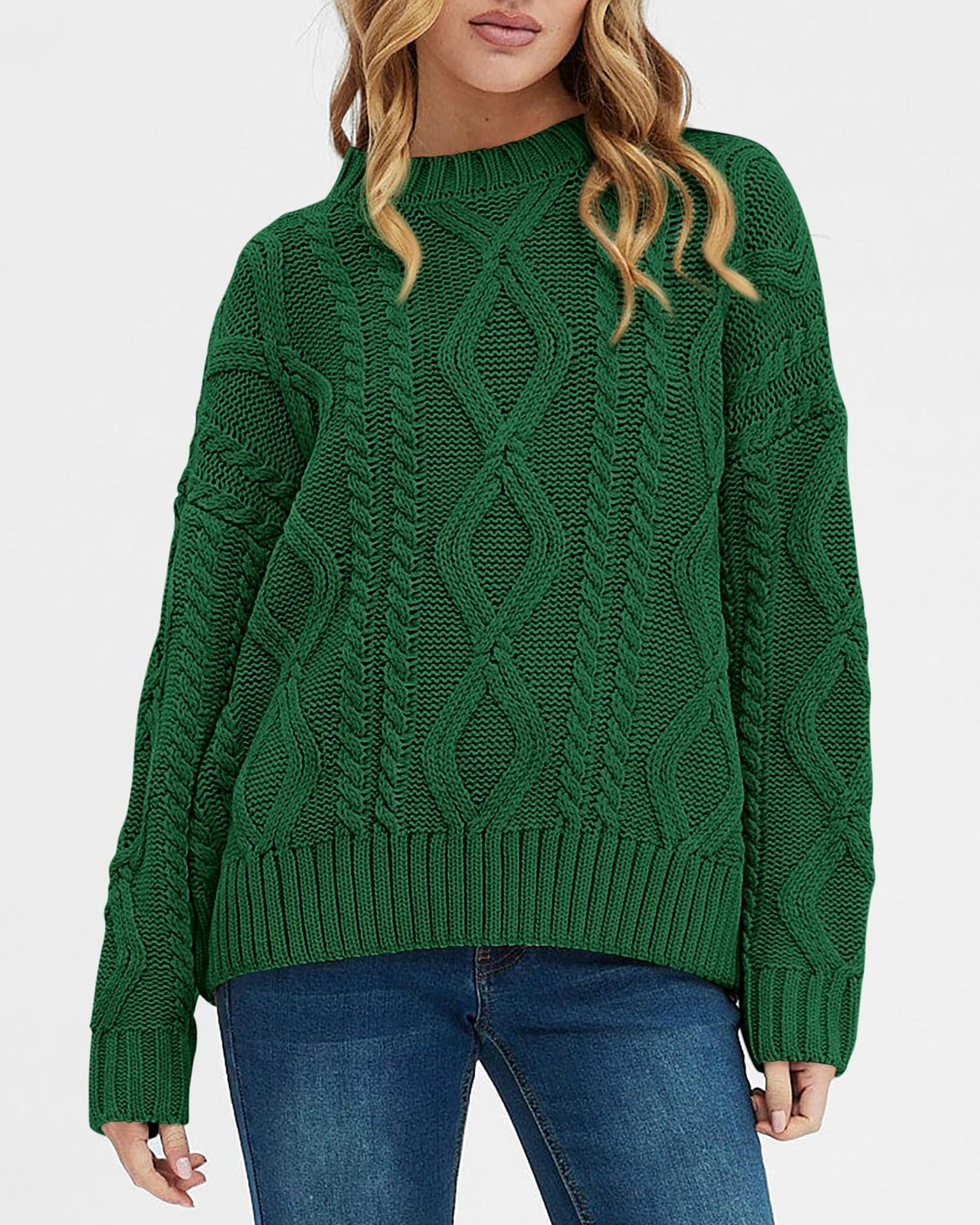 Pull en tricots épais pour femmes avec motif ondulé et coupe ample Chic und Stil
