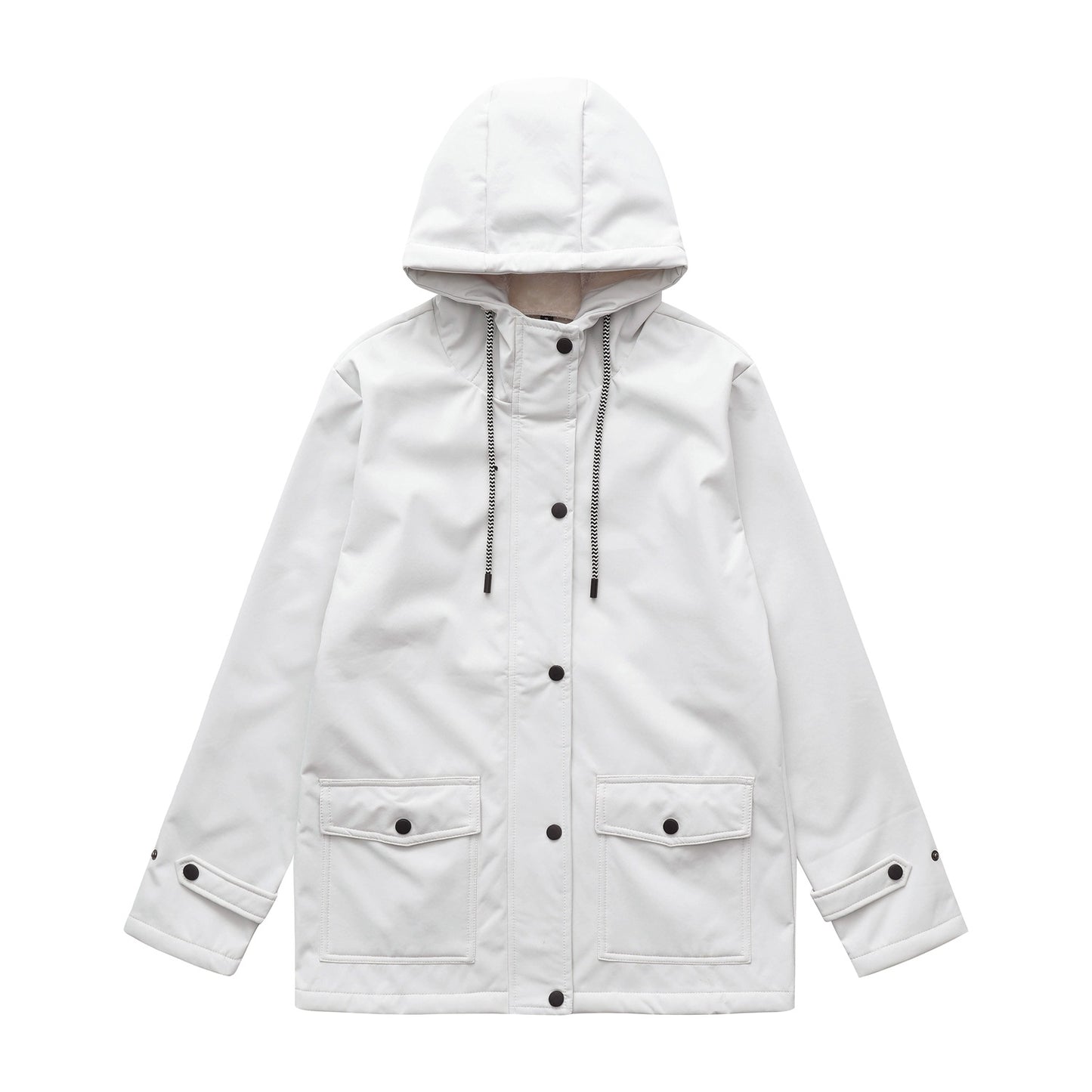 Women outdoor water-repellent jacket with adjustable hood Chic and Style