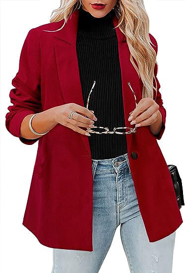 Blazer classique pour femmes au design moderne avec un élégant revers Chic und Stil