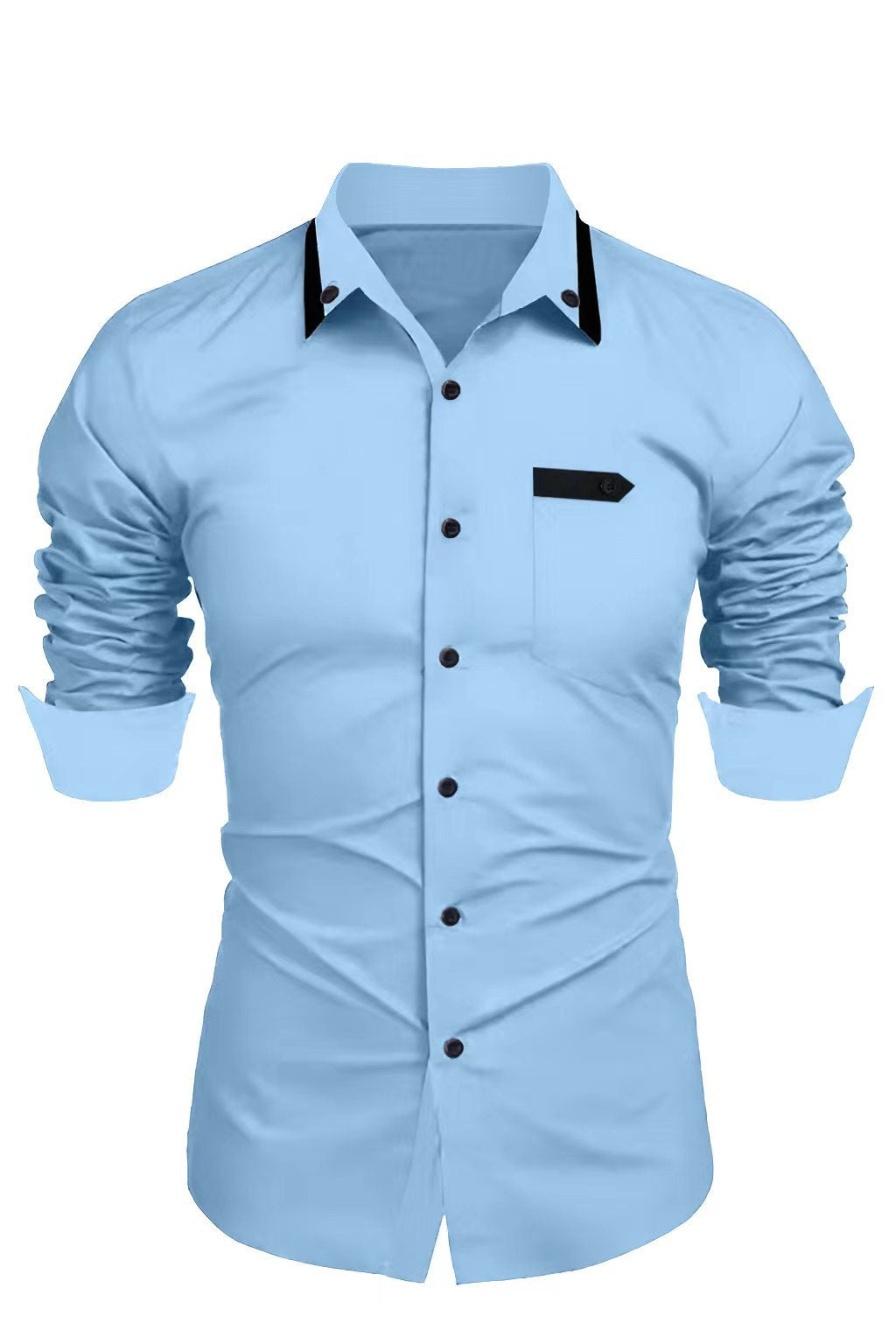Chemise à manches longues élégante pour hommes avec fermeture à bouton Chic und Stil