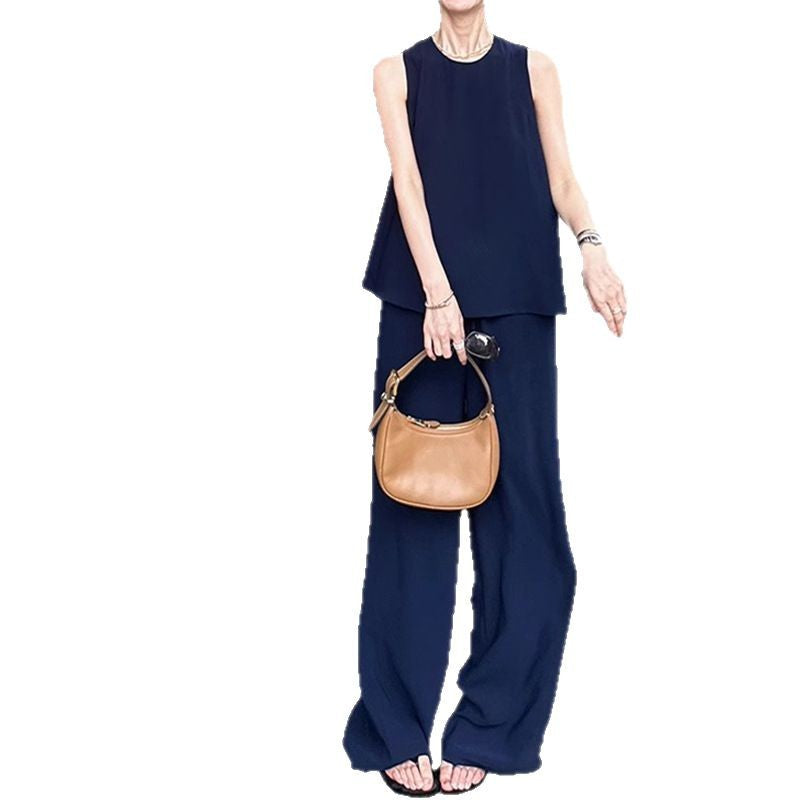 Fluid Peplum Top and Chic Wide Pants Set