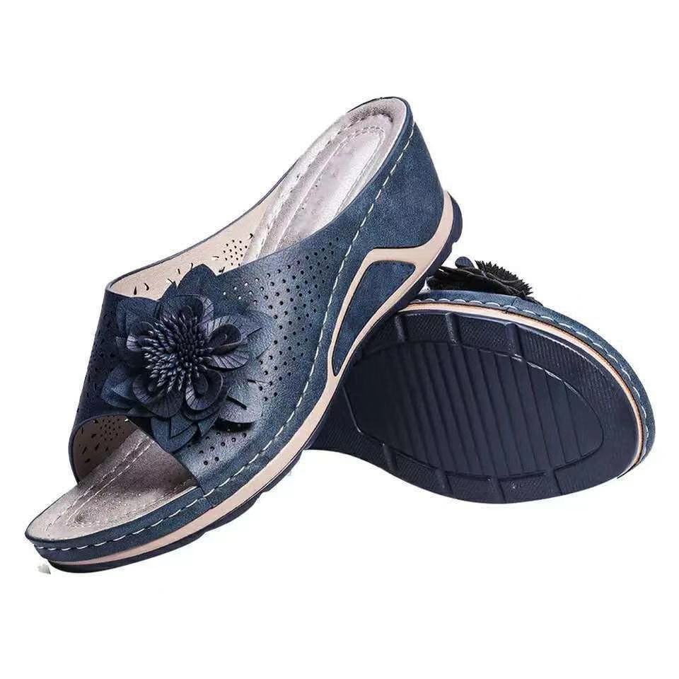 Sandales femmes à la mode avec des détails floraux et semelle confortable Chic und Stil