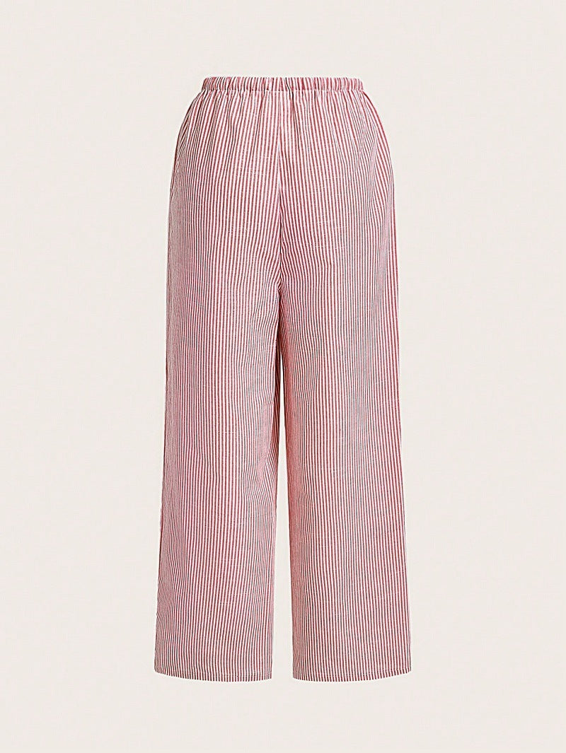 Pantalon d'été décontracté pour femmes avec poches latérales et taille élastique Chic und Stil