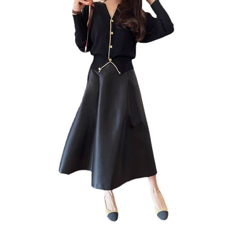 Cardigan en Tricot Élégant pour Femmes avec Boutons Décoratifs Chic und Stil
