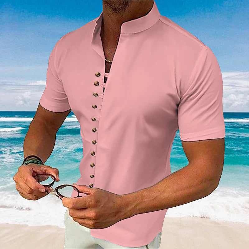 Chemise à col mandarin pour hommes Chic und Stil