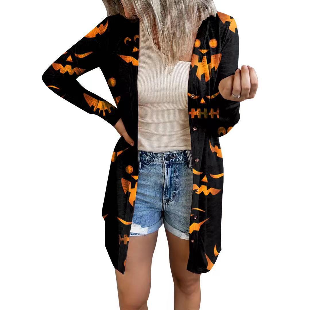 Blouse à manches longues pour femmes avec motif animal et fermeture à boutons Chic und Stil
