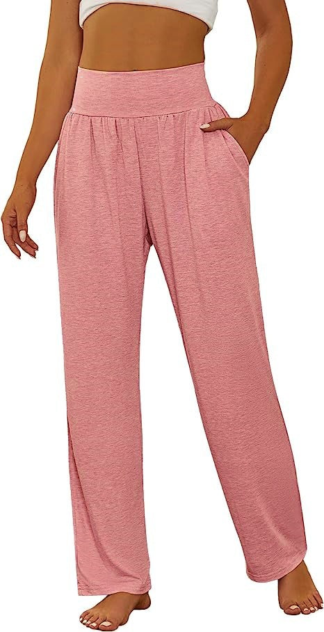 Pantalon de loisirs confortable pour femmes à taille haute avec poches latérales Chic und Stil