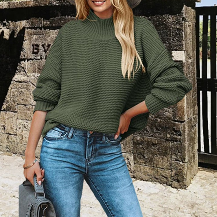 Pull femme douillet à col haut et motif tricot texturé Chic und Stil