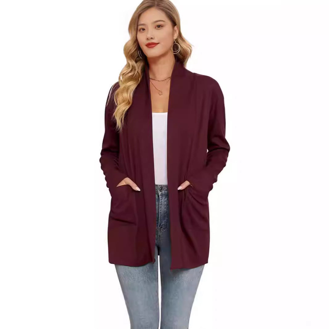 Cardigan long décontracté pour femmes avec poches Chic und Stil