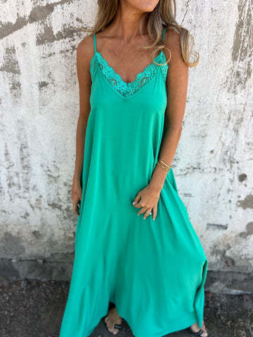 Robe maxi élégante avec dentelle pour femmes Chic und Stil