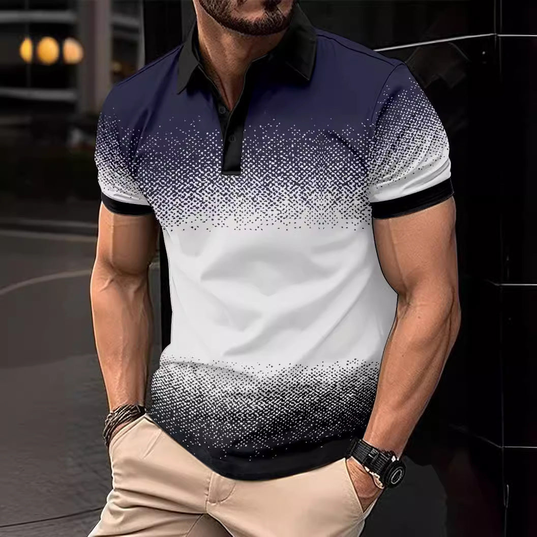Chemise Polo Dynamique Dégradé pour Hommes Chic und Stil