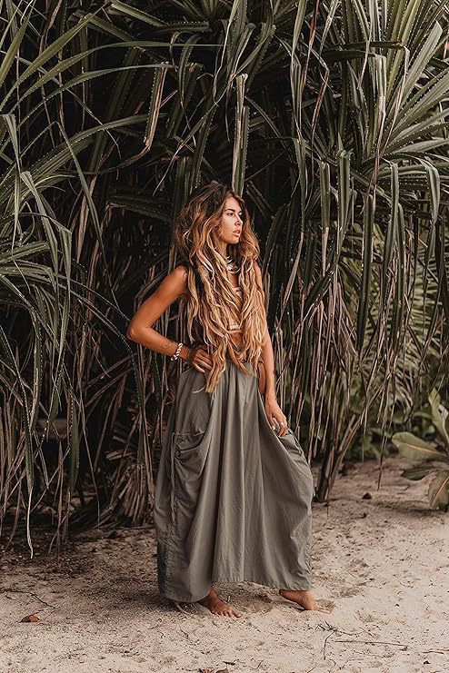 Jupe maxi décontractée pour femmes avec poches latérales pratiques et passants de ceinture Chic und Stil