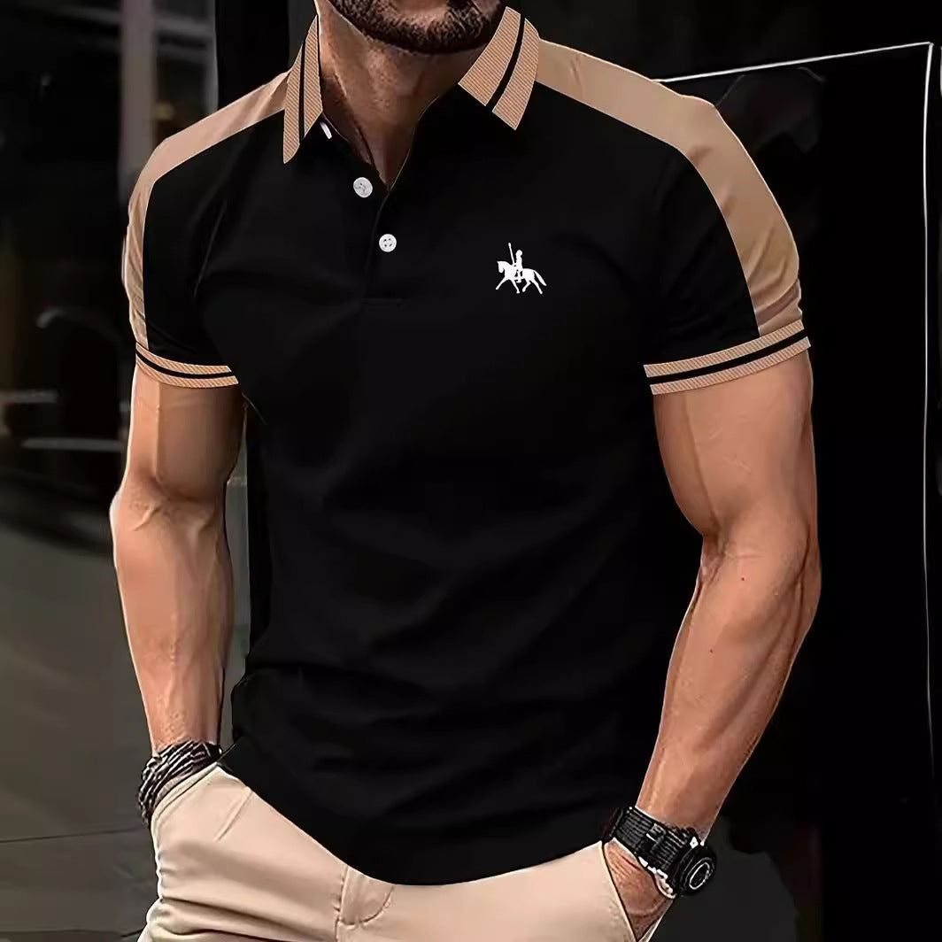 Hommes Polo performance à col contrasté élégant Chic und Stil