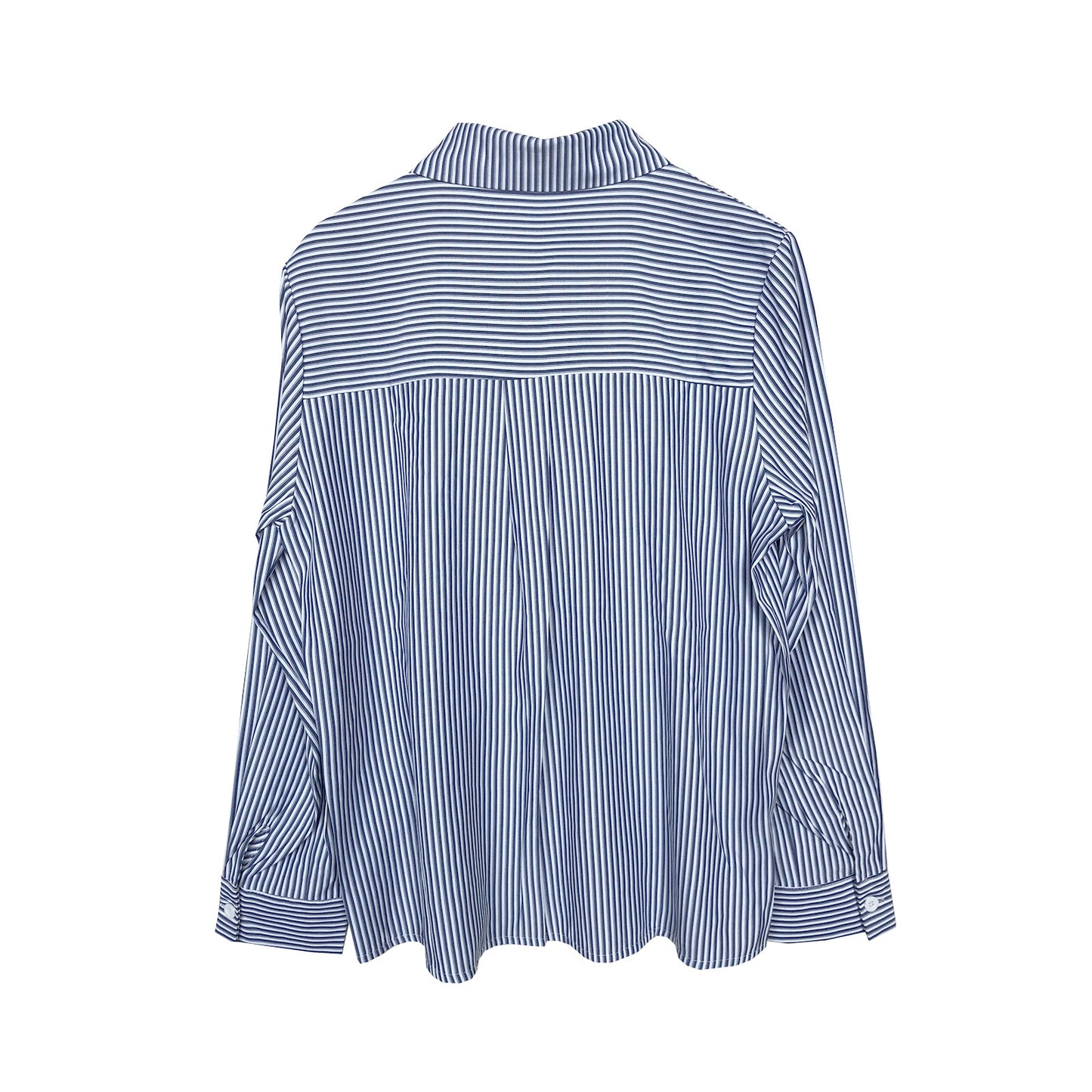 Chemise à boutons à rayures brodée pour femmes Chic und Stil