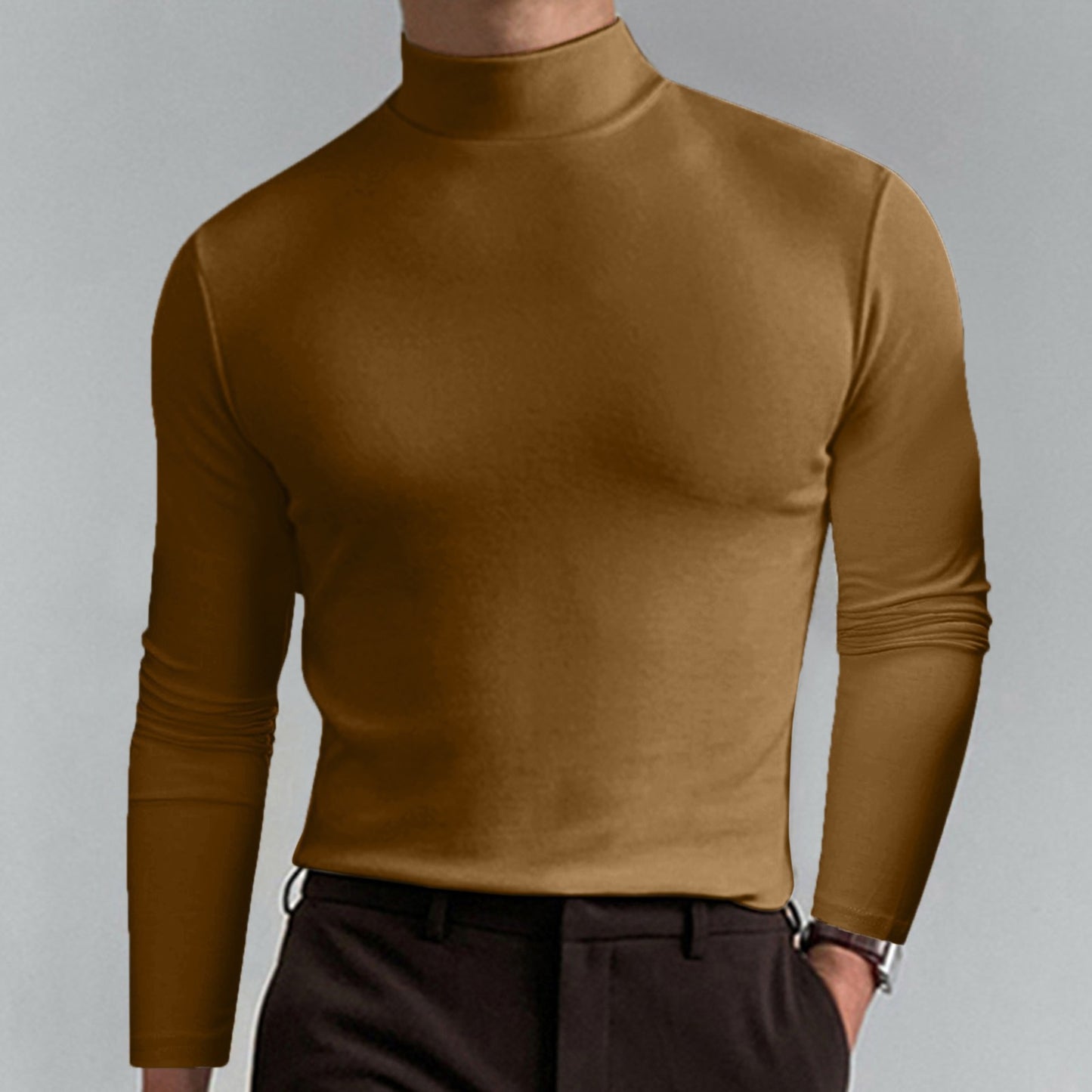 Pull-over à col roulé pour hommes en matériaux confortables et élastiques Chic und Stil