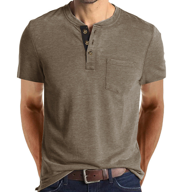 Chemise Henley à manches courtes pour hommes avec détail de poche Chic und Stil