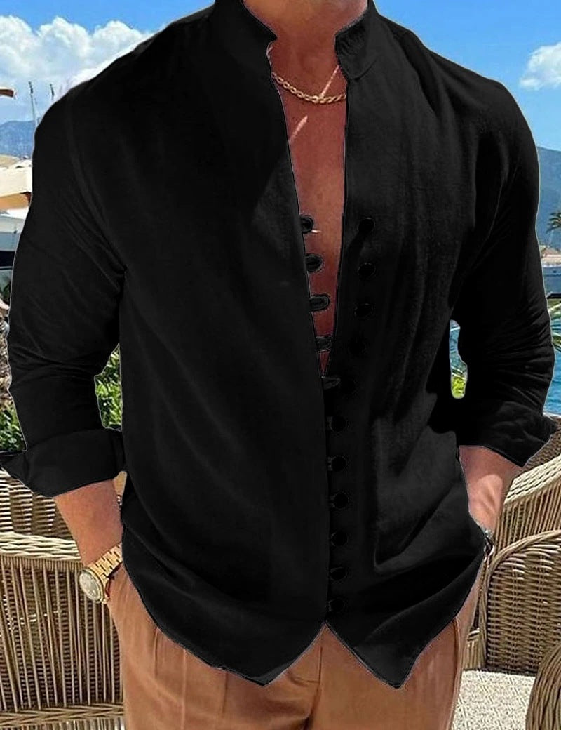 Chemise masculine tendance avec une légère structure et patte de boutonnage Chic und Stil