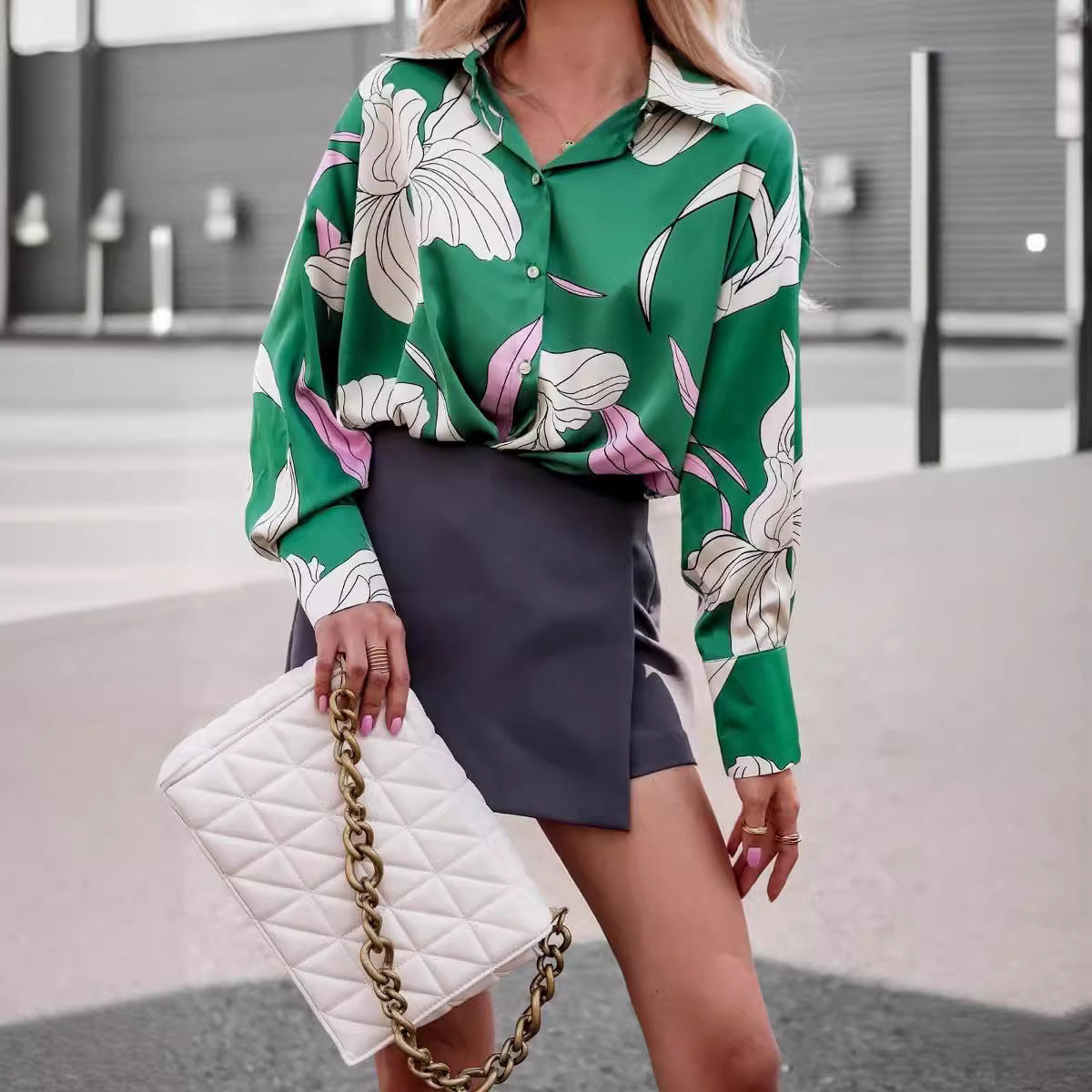 Plus Size Women's Blouse with Floral Pattern Chic and Style