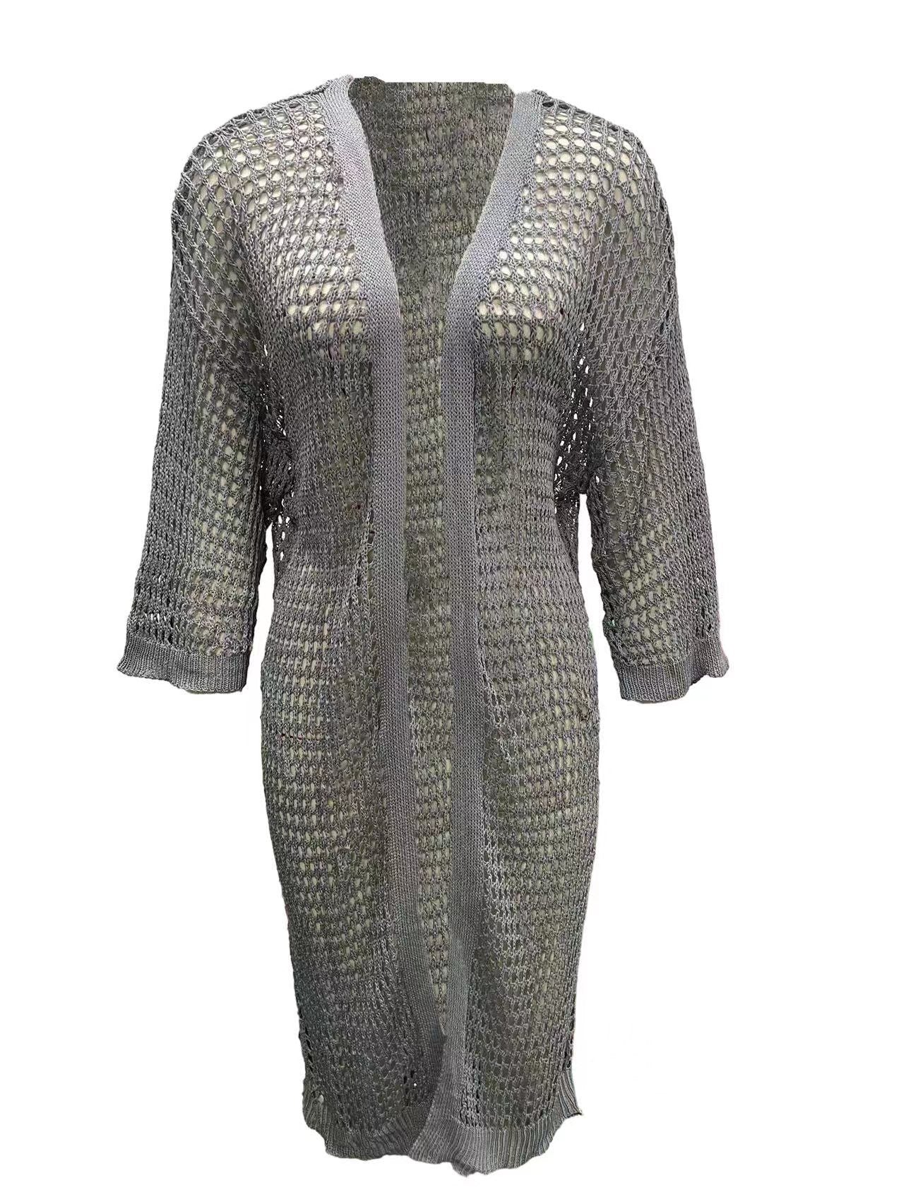 Dames Blouse en crochet aérien avec design ouvert et manches larges Chic und Stil